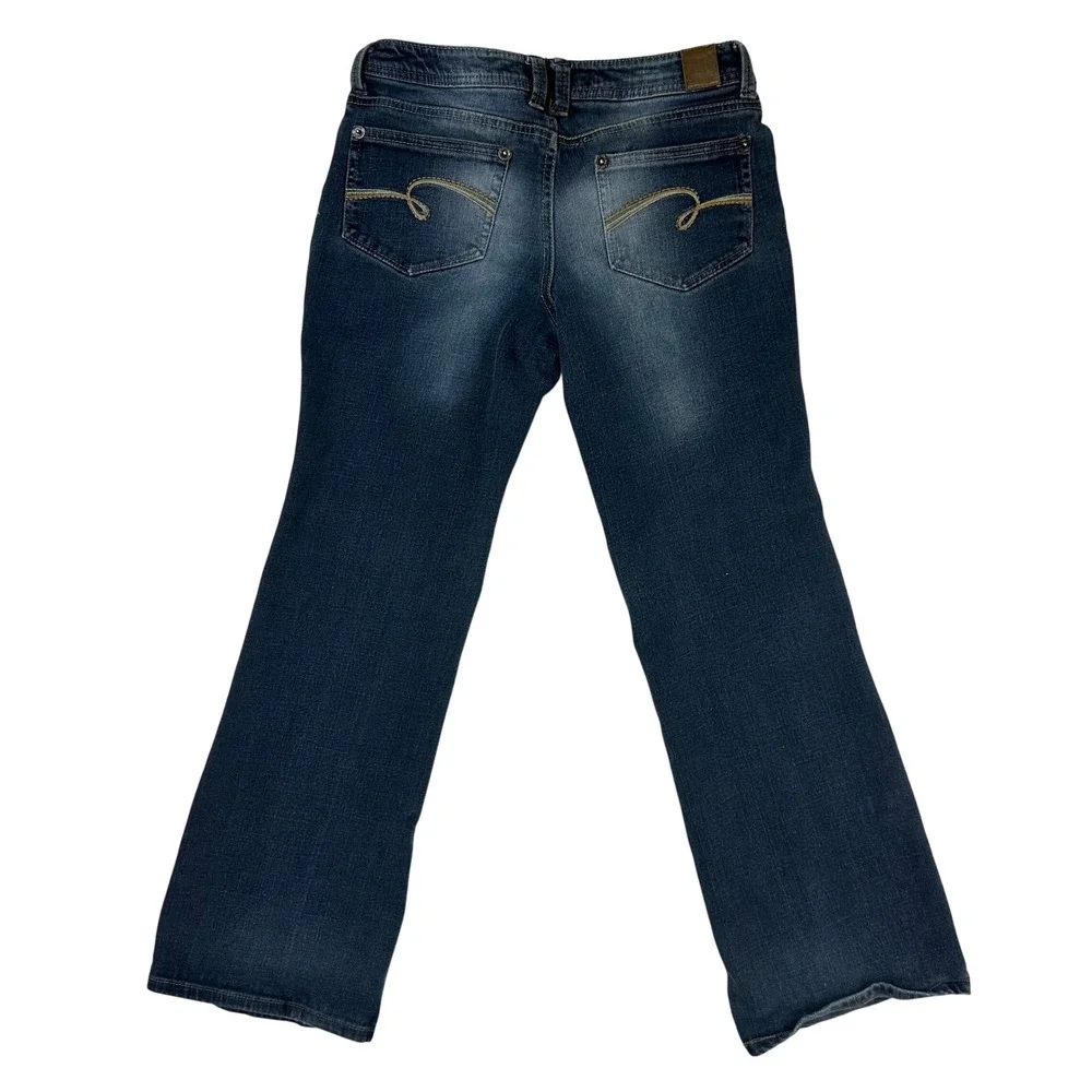 Justice‎ Girls Simply Low Bootcut Jeans Dark Wash Size 12.5 Stretch Denim Y2K